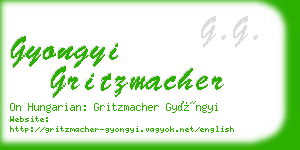 gyongyi gritzmacher business card